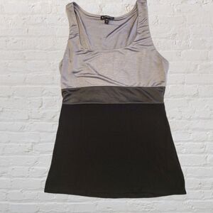EXPRESS ❤4/$18 Shiny Silver Gray & Black Top